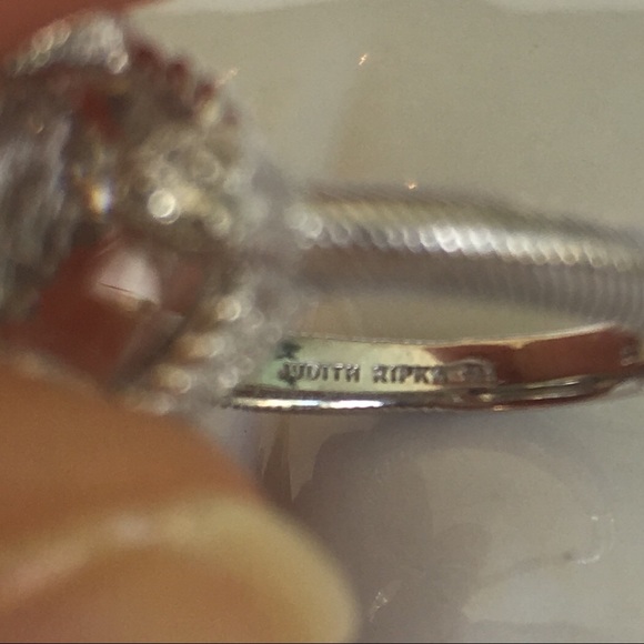 NWT Judith Ripka Sterling Silver, White Topaz Ring - Picture 5 of 7